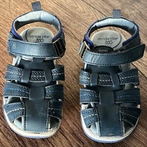 Stride Rite Navy Kids Sandals